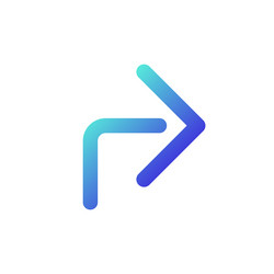forward arrow pixel perfect gradient linear ui vector image
