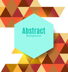Geometric Triangle Background vector image