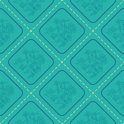 seamless pattern with symbols from aztec codices vector image