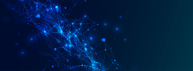abstract plexus background glowing particles vector image