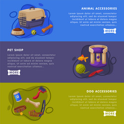 Animal accessories pet shop landing page vector