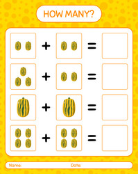 How many counting game with delicata squash vector