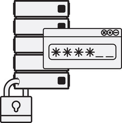 isolated web hosting design vector image