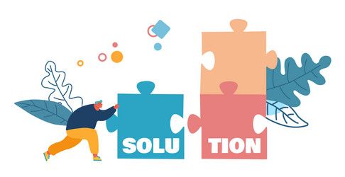 Puzzle Solution - Problem Solving vector image