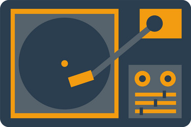 Retro record player vector