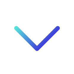 scroll down pixel perfect gradient linear ui icon vector image