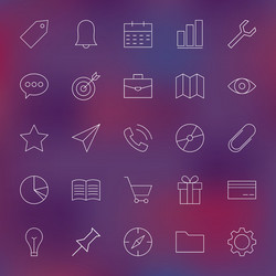 universal web and mobile user interface line icons vector