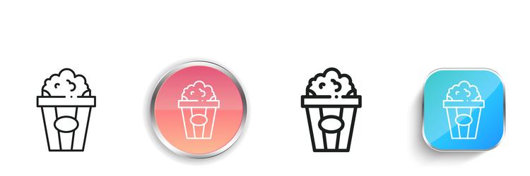 cinema icon thin linear regular and button style vector image