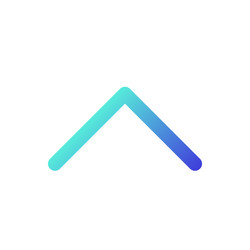 scroll up pixel perfect gradient linear ui icon vector image