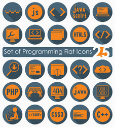 set of programming icons vector image