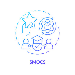 2d gradient thin linear icon smocs concept vector image