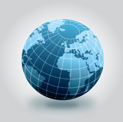 Earth Globe Illustration Vector Image