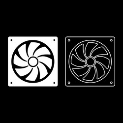 Fan for computer processor cooler cpu cooling vector
