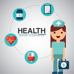 Medical care design vector