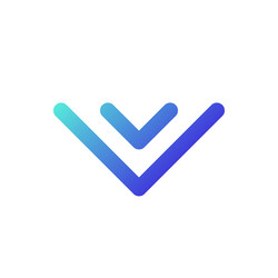 scroll to bottom pixel perfect gradient linear ui vector image