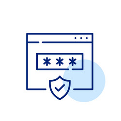 secure browser connection web page password vector