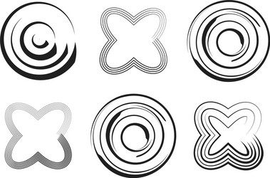 circular radial element shape set image vector image