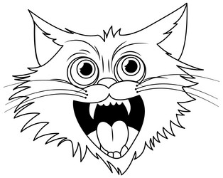 cat face line drawing