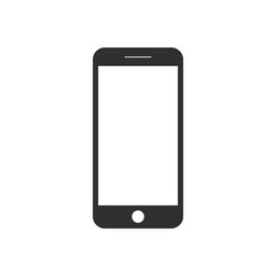 Flat modern smartphone icon isolated vector