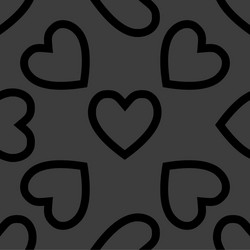 heart web icon flat design seamless pattern vector image