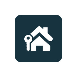 Home key icon rounded squares button vector