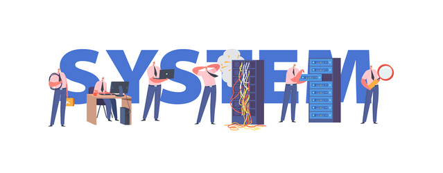 System concept sysadmin character working vector