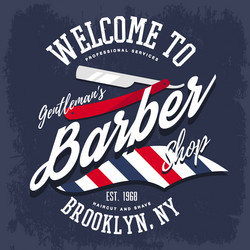 Barber Shop Branding & Signage Vector Image