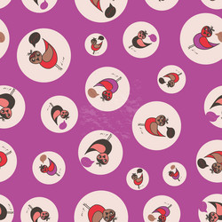 Birds with text seamless repeat pattern print vector