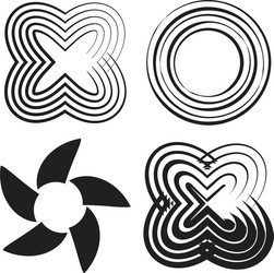 circular radial element shape set image vector image