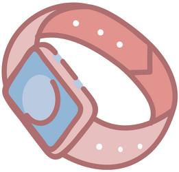 smart watch with extended functionality device vector