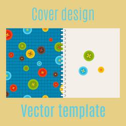 Cover design with colorful buttons pattern vector