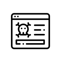 hacker icon thin linear style design isolated vector image