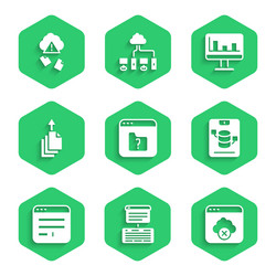 Set file missing server data web hosting vector