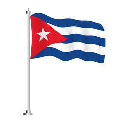Cuban Flag Wave Vector Image