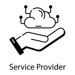 data networking linear icon vector image