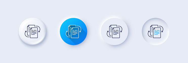 documents workflow line icon doc file page sign vector image