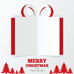 Paper Christmas Tree Gift Box vector image