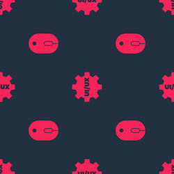 set computer mouse and ui or ux design on seamless vector image