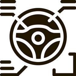 drive wheel characteristics icon glyph vector