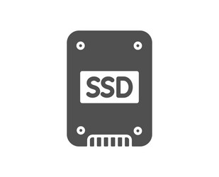 External ssd icon on white solid state drive Vector Image