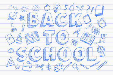 Back to School Doodle Banner vector