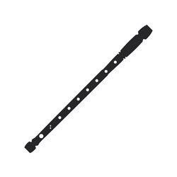 black filled piccolo musical woodwind instrument vector