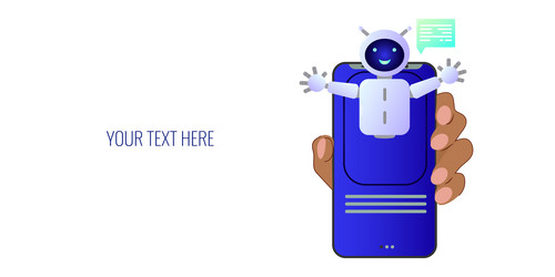 chatbot assistant form robot with ai 3d vector image