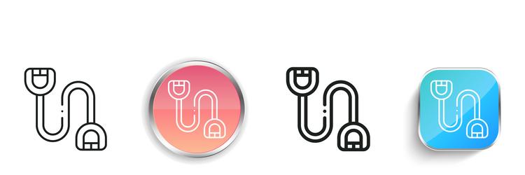 expander icon thin linear regular and button vector image