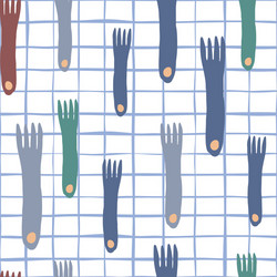 Fork hand draw seamless pattern background vector