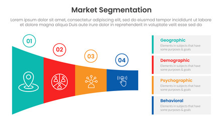 market segmentation framework analysis vector image