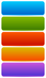 rectangle horizontal bright colorful button vector image