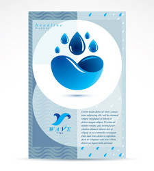 Water purification business promotion idea vector