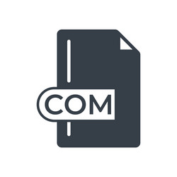 com file format icon extension filled vector image