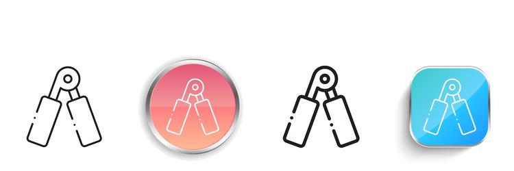 expander icon thin linear regular and button vector image